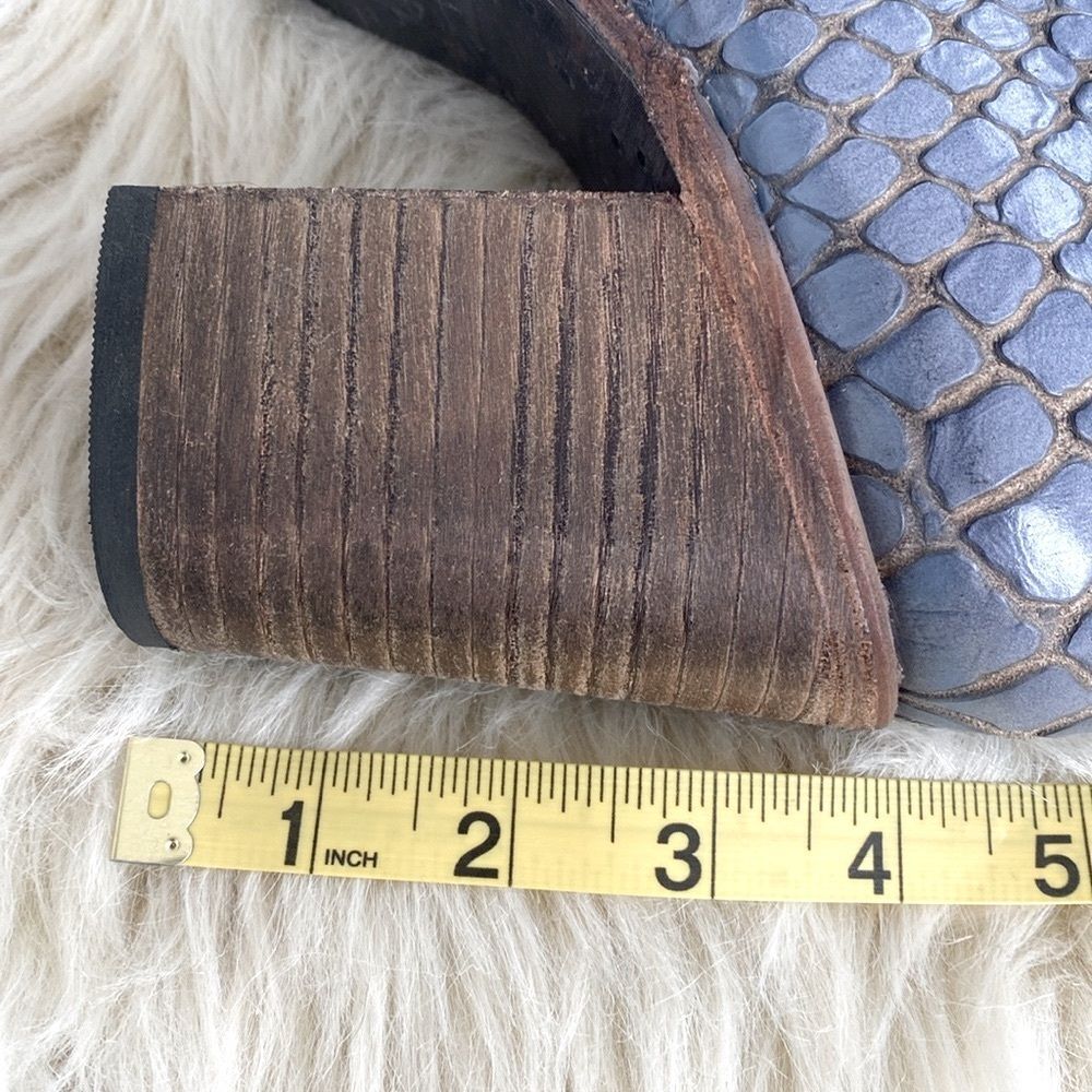 Freebird Baker Boots Crocodile pattern Embossed Leather Buckles sz 10 New - Picture 13 of 16